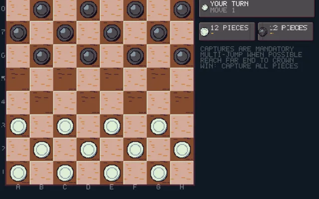 Checkers gameplay
