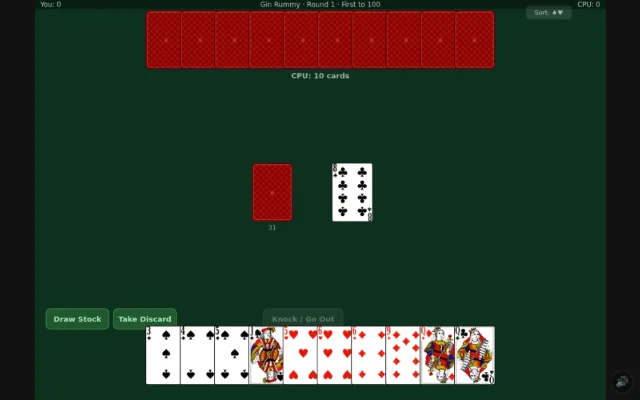 Rummy gameplay