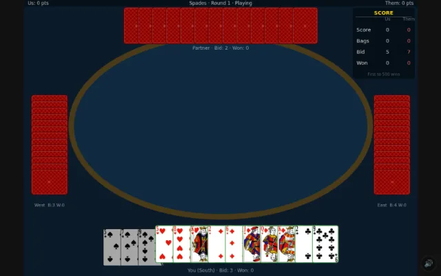 Spades gameplay