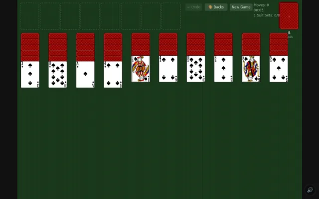 Spider Solitaire gameplay